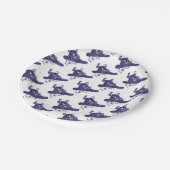 Snow-Boarder Pappteller (Schrägansicht)