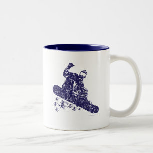 Snow-Boarder Zweifarbige Tasse