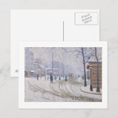 Snow, Boulevard de Clichy, Paris, 1886 Postkarte (Vorne/Hinten)