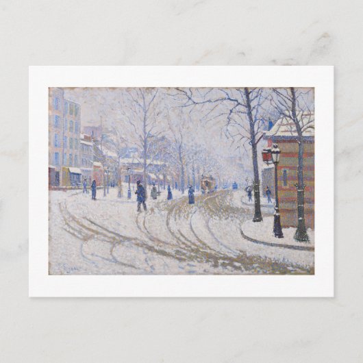 Snow, Boulevard de Clichy, Paris, 1886 Postkarte (Vorderseite)