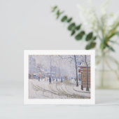 Snow, Boulevard de Clichy, Paris, 1886 Postkarte (Stehend Vorderseite)