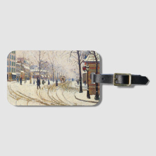 Snow, Boulevard de Clichy, Paris, Paul Signac Gepäckanhänger