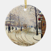 Snow, Boulevard de Clichy, Paris, Paul Signac Keramik Ornament (Vorne)
