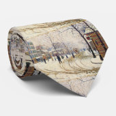 Snow, Boulevard de Clichy, Paris, Paul Signac Krawatte (Gerollt)