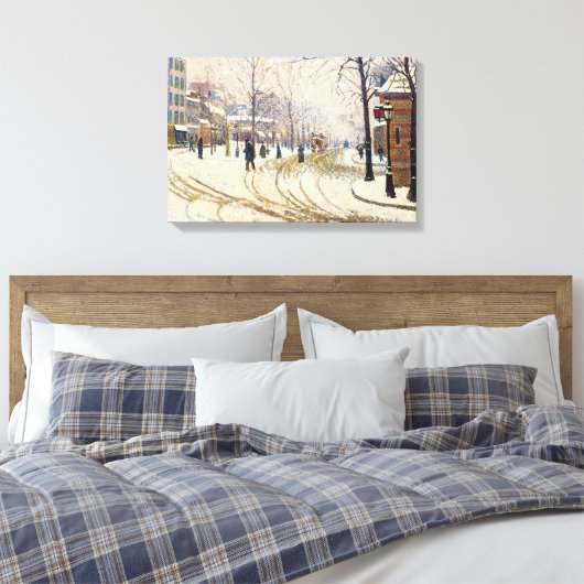 Snow, Boulevard de Clichy, Paris, Paul Signac Leinwanddruck (Insitu (Schlafzimmer))