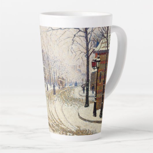 Snow, Boulevard de Clichy, Paris, Paul Signac Milchtasse (Rechte Ecke)