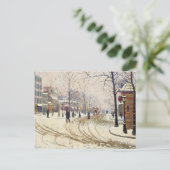 Snow, Boulevard de Clichy, Paris, Paul Signac Postkarte (Stehend Vorderseite)