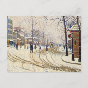 Snow, Boulevard de Clichy, Paris, Paul Signac Postkarte