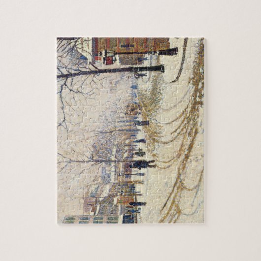 Snow, Boulevard de Clichy, Paris, Paul Signac Puzzle (Vertikal)