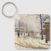 Snow, Boulevard de Clichy, Paris, Paul Signac Schlüsselanhänger (Vorderseite)