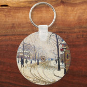 Snow, Boulevard de Clichy, Paris, Paul Signac Schlüsselanhänger (Vorderseite)