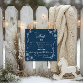 Snow Bow blue baby Labor & Delivery NICU Hospital Dankeskarte