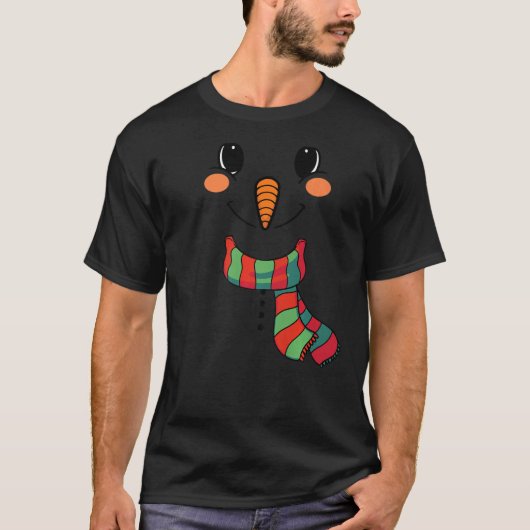 Snow Boy Snowman Face mit Carrot Nose Kids Boys G T-Shirt (Vorderseite)