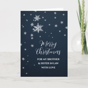 Snow Brother & Sister im Jura Frohe Weihnachten Karte