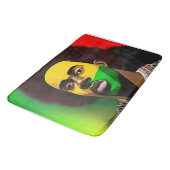 Snow Bruh Winter Black King Melanin Juneteenth Badematte (Schrägansicht)