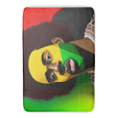 Snow Bruh Winter Black King Melanin Juneteenth Badematte (Vorderseite Vertikal)