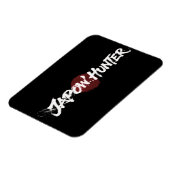 Snow Brush Art - Japow Jäger - Schwarz Magnet (Linke Seite)