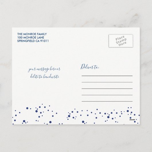 Snow Bubbles Weihnachtskraut Foto Postkarte (Rückseite)