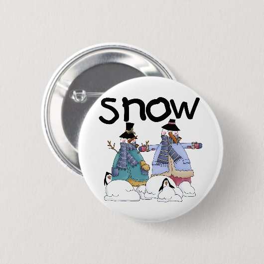 Snow Buddies Tshirts und Gifts Button (Vorne & Hinten)