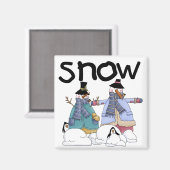 Snow Buddies Tshirts und Gifts Magnet (Vorderseite/Rückseite)