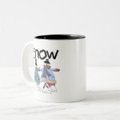 Snow Buddies Tshirts und Gifts Zweifarbige Tasse (Vorderseite Links)