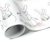 Snow Bunnies Geschenkpapier (Rolleneckpunkt)