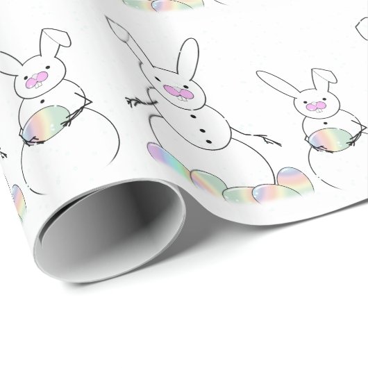Snow Bunnies Geschenkpapier (Rolleneckpunkt)