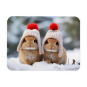 Snow Bunnies Magnet (Horizontal)