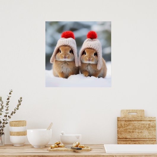 Snow Bunnies Poster (Küche)