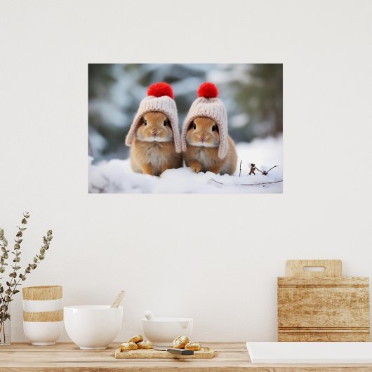 Snow Bunnies Poster (Küche)