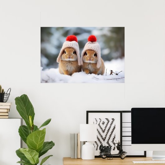 Snow Bunnies Poster (Heimbüro)