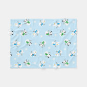 Snow Bunnies & Snow Pandas Fleecedecke (Vorderseite (Horizontal))