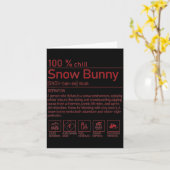 Snow Bunny Definition Funny Trendy Winter Skiing C Karte (Gelbe Blume)