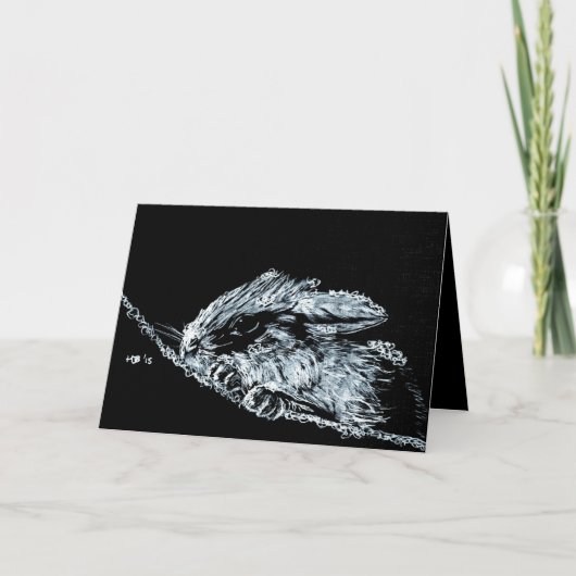 Snow Bunny Feiertagskarte (Vorderseite)