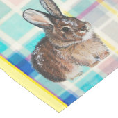 Snow Bunny in Ostern Karierter Tischläufer (Ecke)