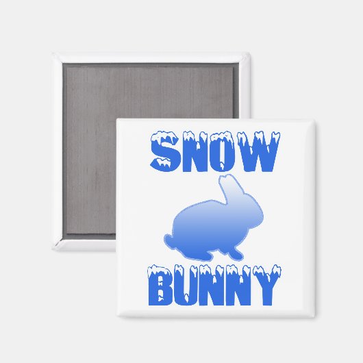 Snow Bunny Magnet (Vorderseite/Rückseite)