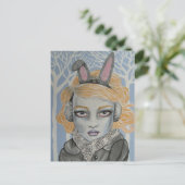 Snow Bunny Postkarte (Stehend Vorderseite)