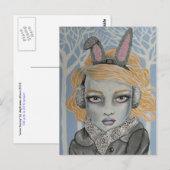 Snow Bunny Postkarte (Vorne/Hinten)