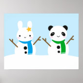 Snow Bunny & Snow Panda Poster (Vorne)