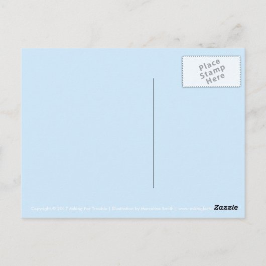 Snow Bunny & Snow Panda Postkarte (Rückseite)