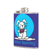 Snow Bunny Snowman Rabbit witzig Flachmann (Links)