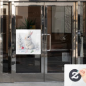 Snow Bunny Weihnachtsfenster Klammern Fensteraufkleber (Büro Tür)