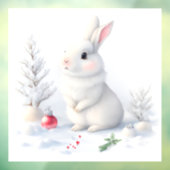 Snow Bunny Weihnachtsfenster Klammern Fensteraufkleber (Blatt 3)