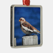 Snow Bunting Ornament Aus Metall (Rechts)