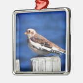Snow Bunting Ornament Aus Metall (Links)