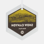 Snow Canyon Staat Park Utah Ornament Aus Glas (Rückseite)