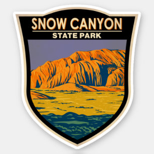 Snow Canyon Staat Park Utah Vintag Aufkleber