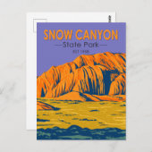 Snow Canyon Staat Park Utah Vintag Postkarte (Vorne/Hinten)