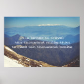 Snow-capped mountain peaks poster (Vorne)