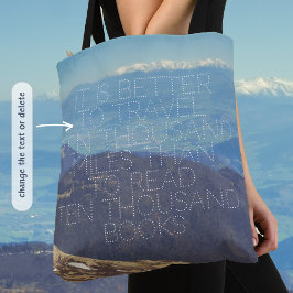 Snow-capped mountain peaks tasche